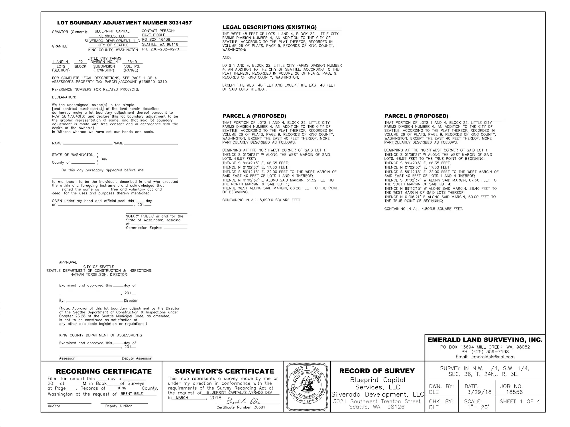 Site plan for 8808 31st Ave SW