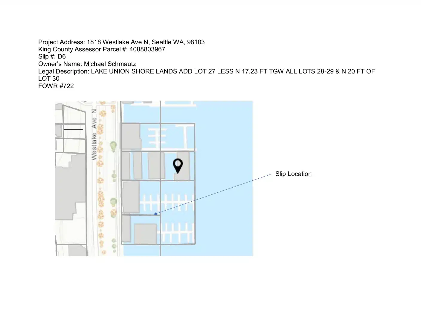 Site plan for 3640 6th Ave W