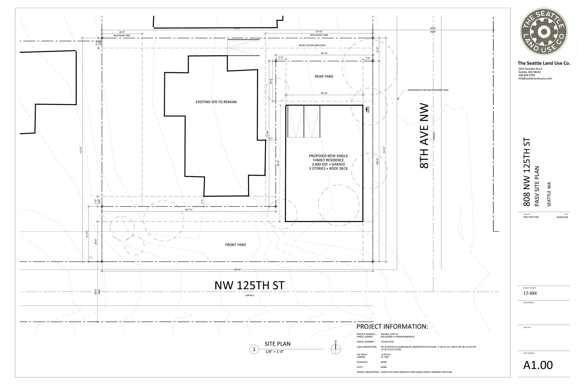 Site plan for 808 NW 125th St