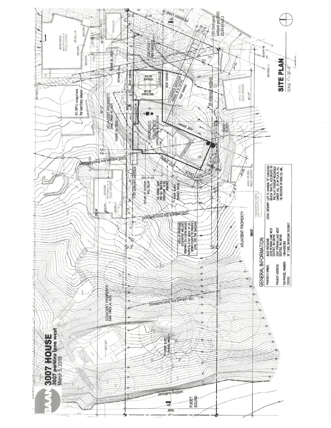Site plan for 3007 Perkins Ln W