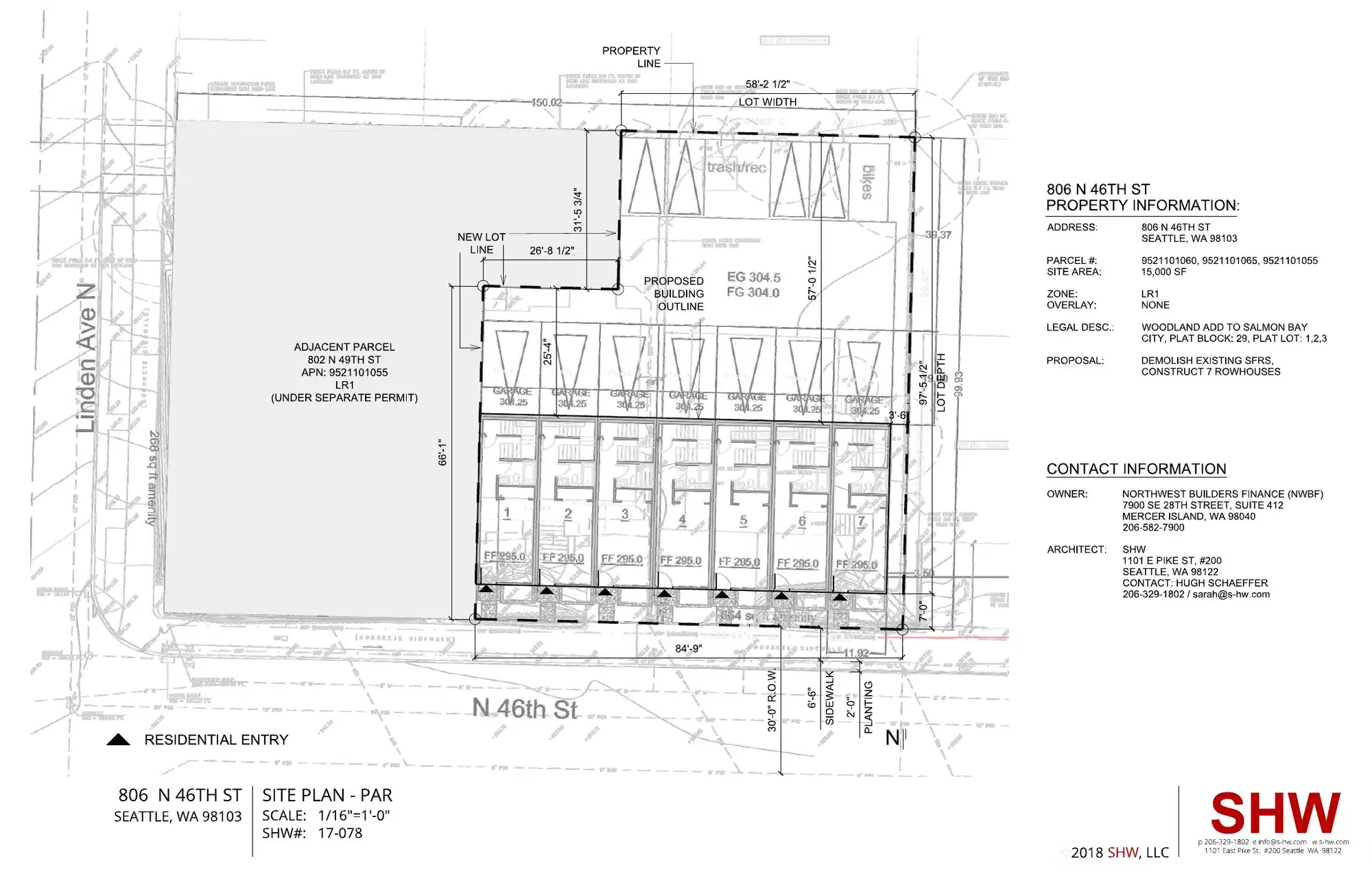 Site plan for 812 N 46th St