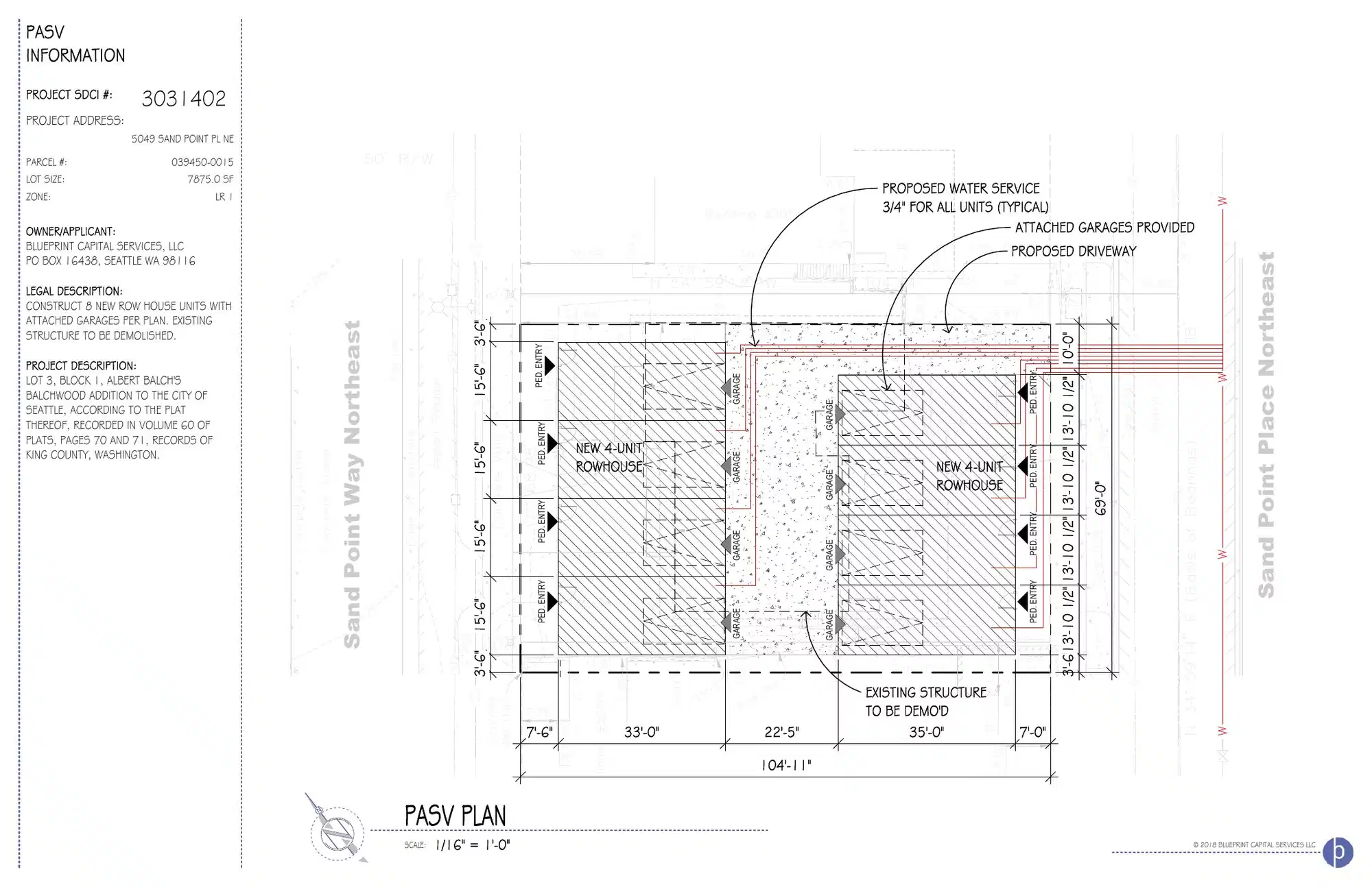 Site plan for 5049 Sand Point Pl NE