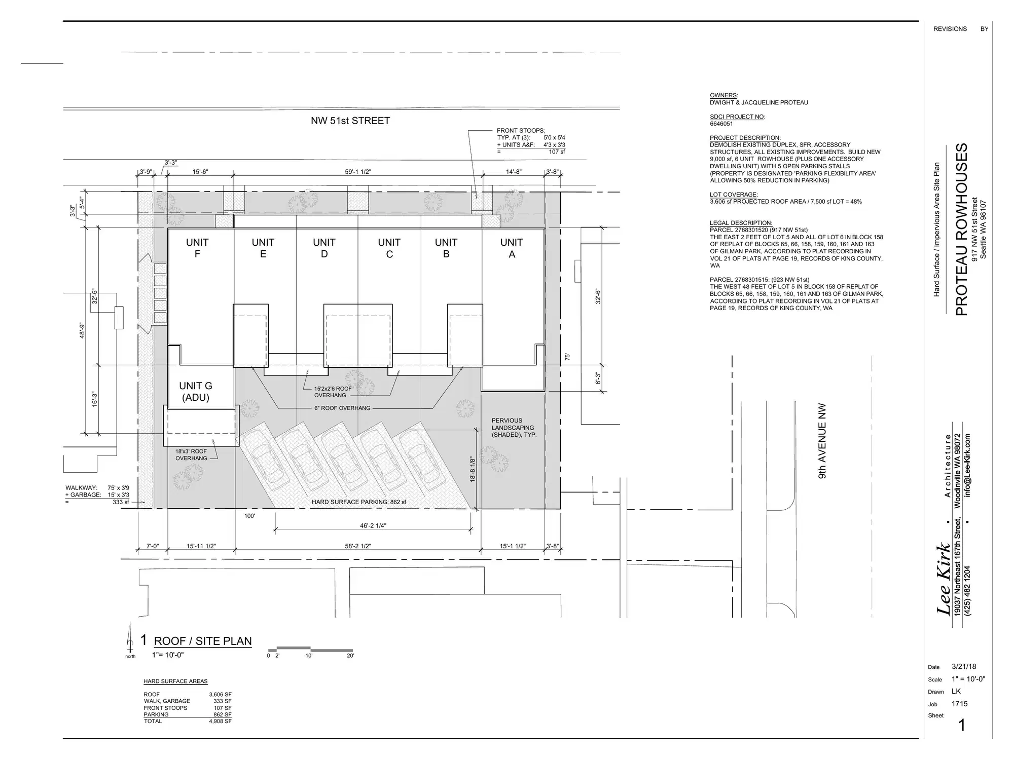 Site plan for 917 NW 51st St