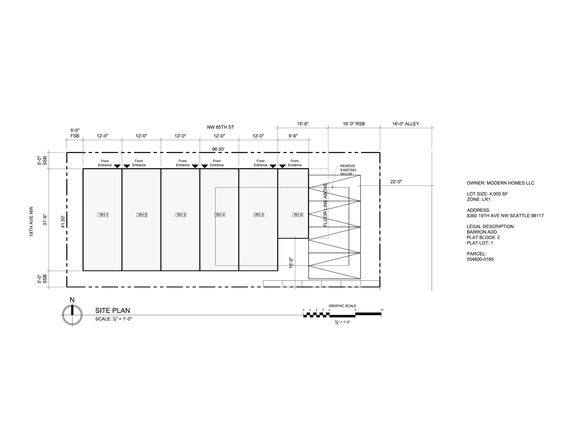 Site plan for 1819 NW 85th St
