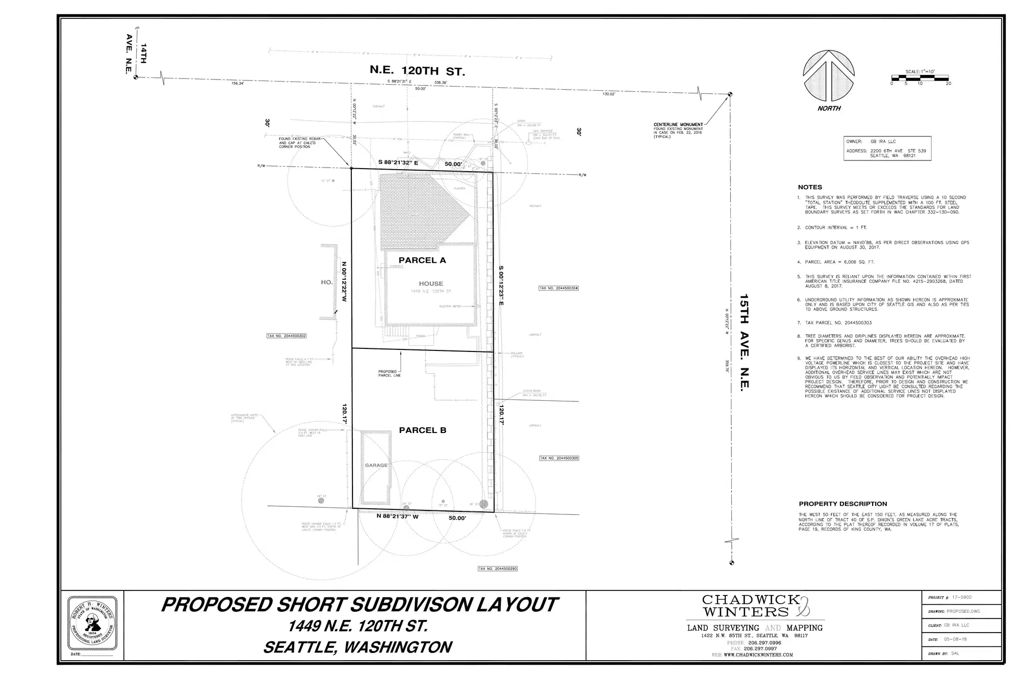 Site plan for 1449 NE 120th St