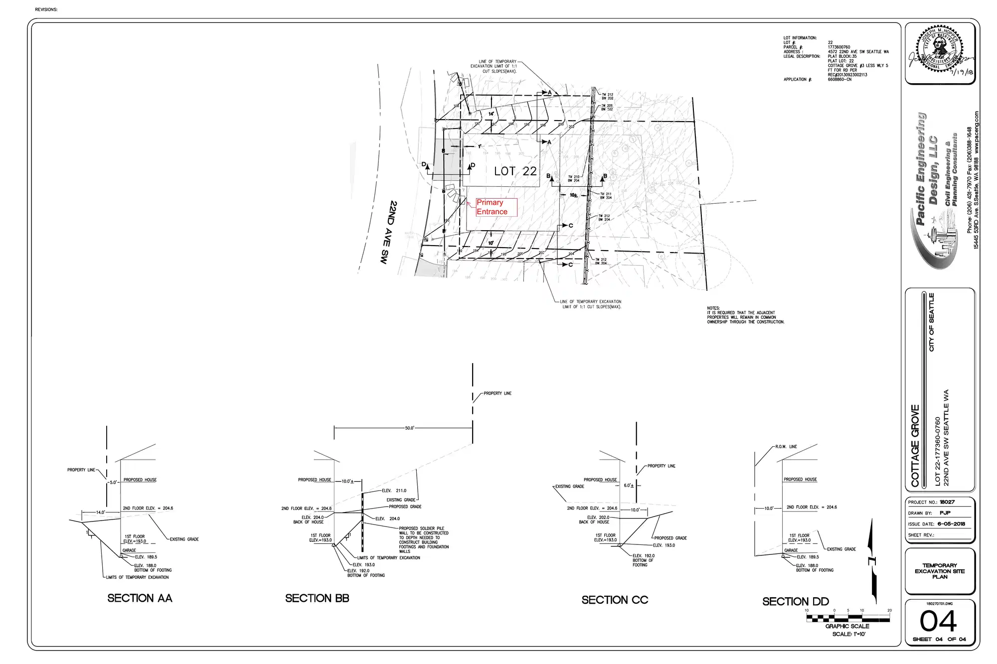 Site plan for 4572 22nd Ave SW