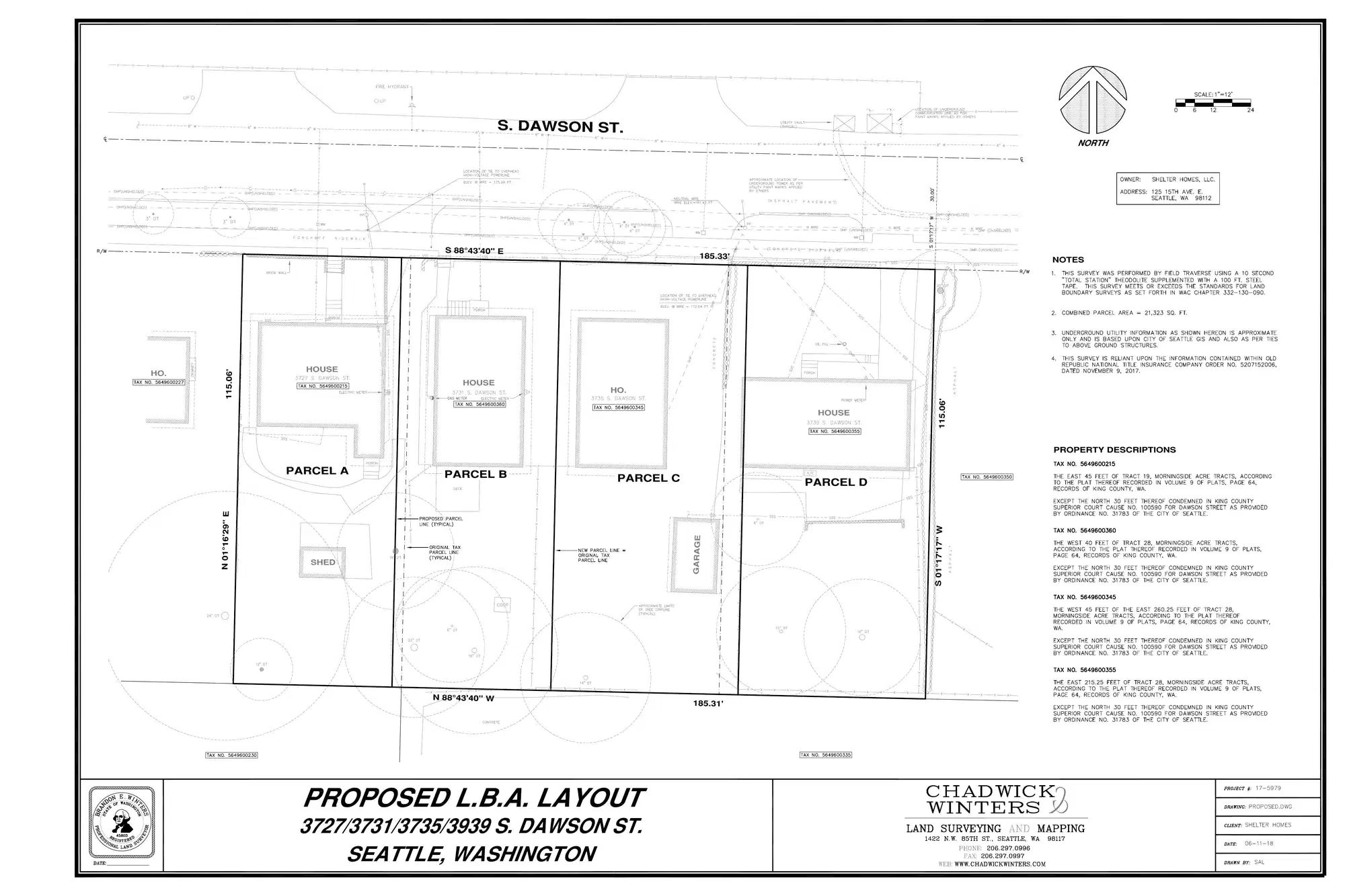 Site plan for 3727 S Dawson St