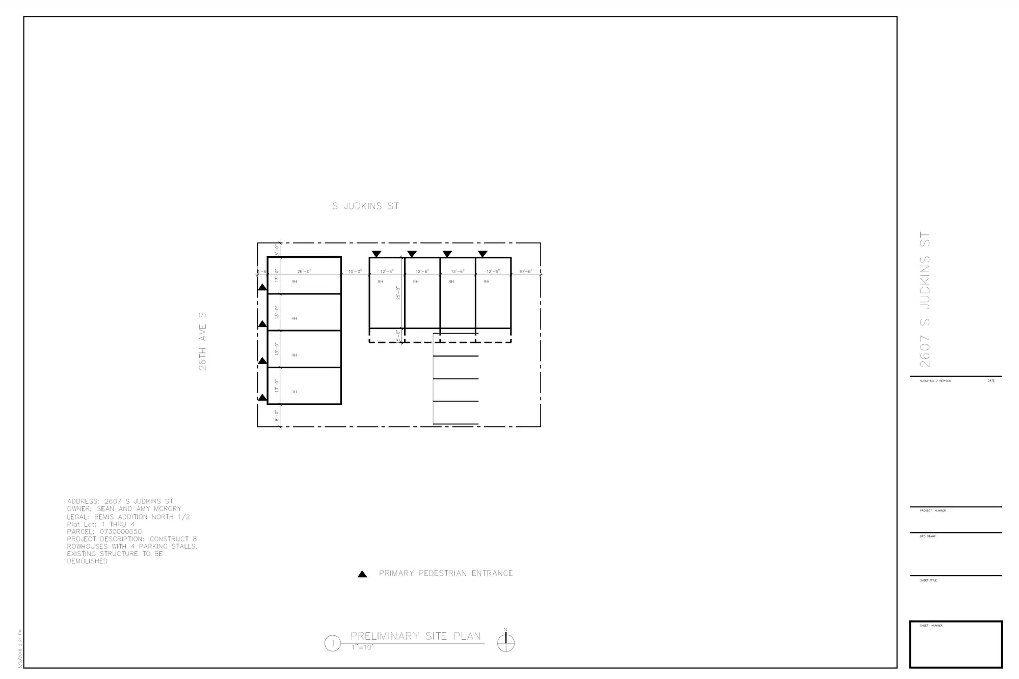Site plan for 2607 S Judkins St