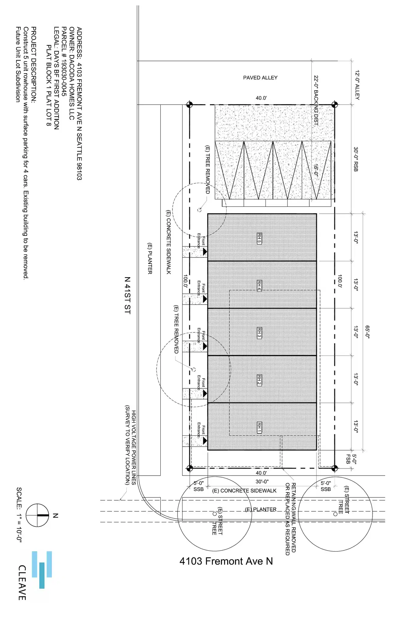 Site plan for 612 N 41st St