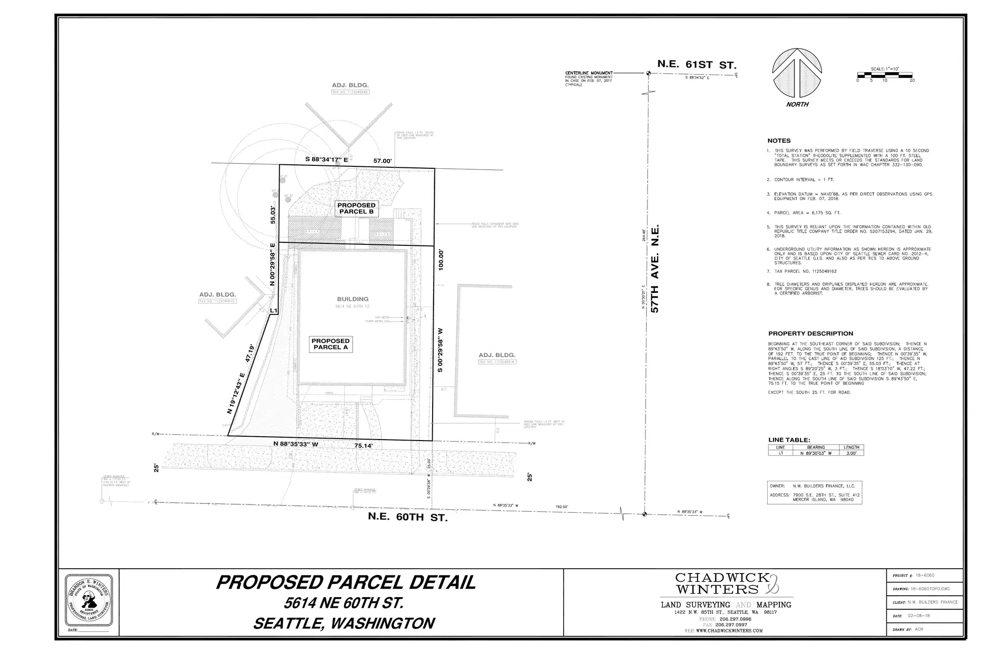 Site plan for 5614 NE 60th St