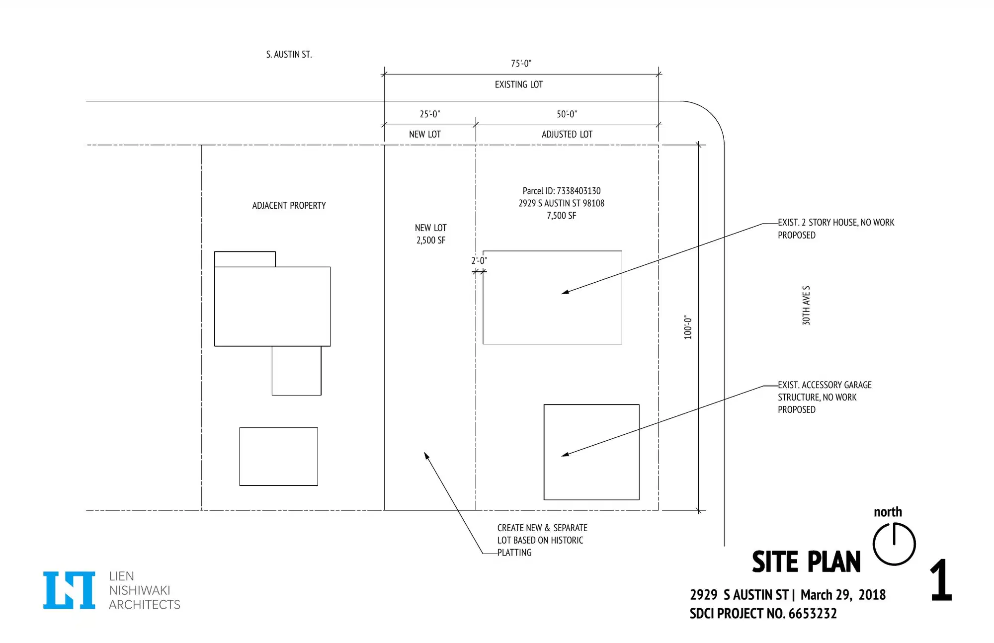 Site plan for 2925 S Austin St