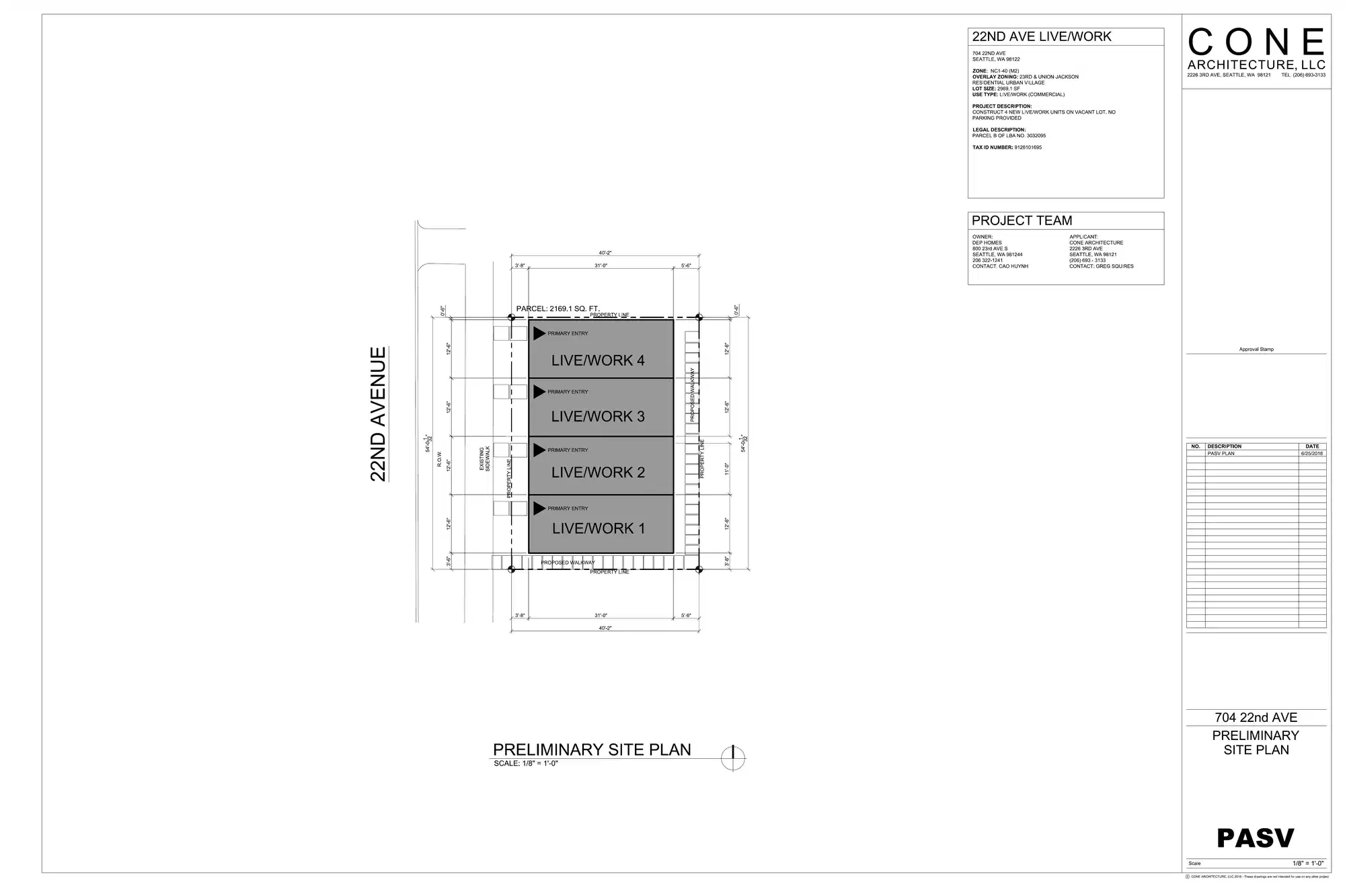 Site plan for 704 22nd Ave
