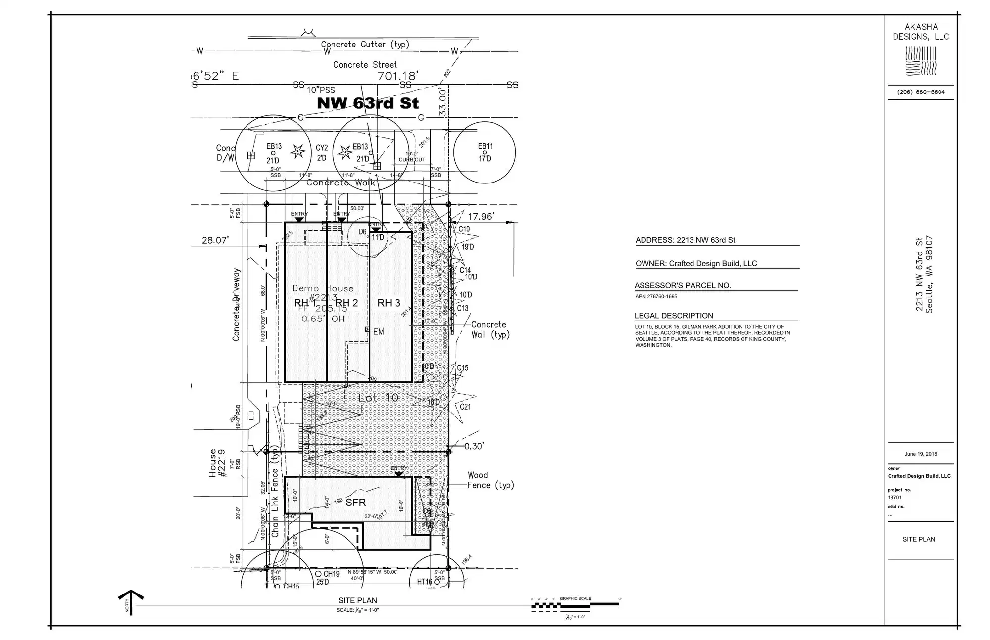 Site plan for 2211 NW 63rd St