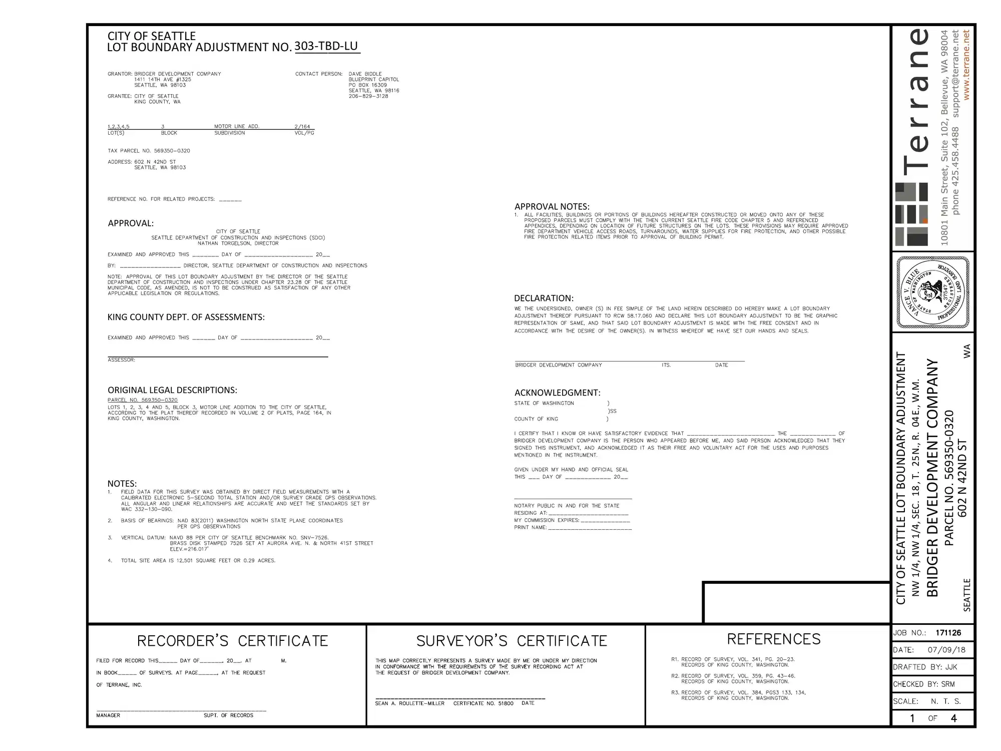 Site plan for 4208 Evanston Ave N