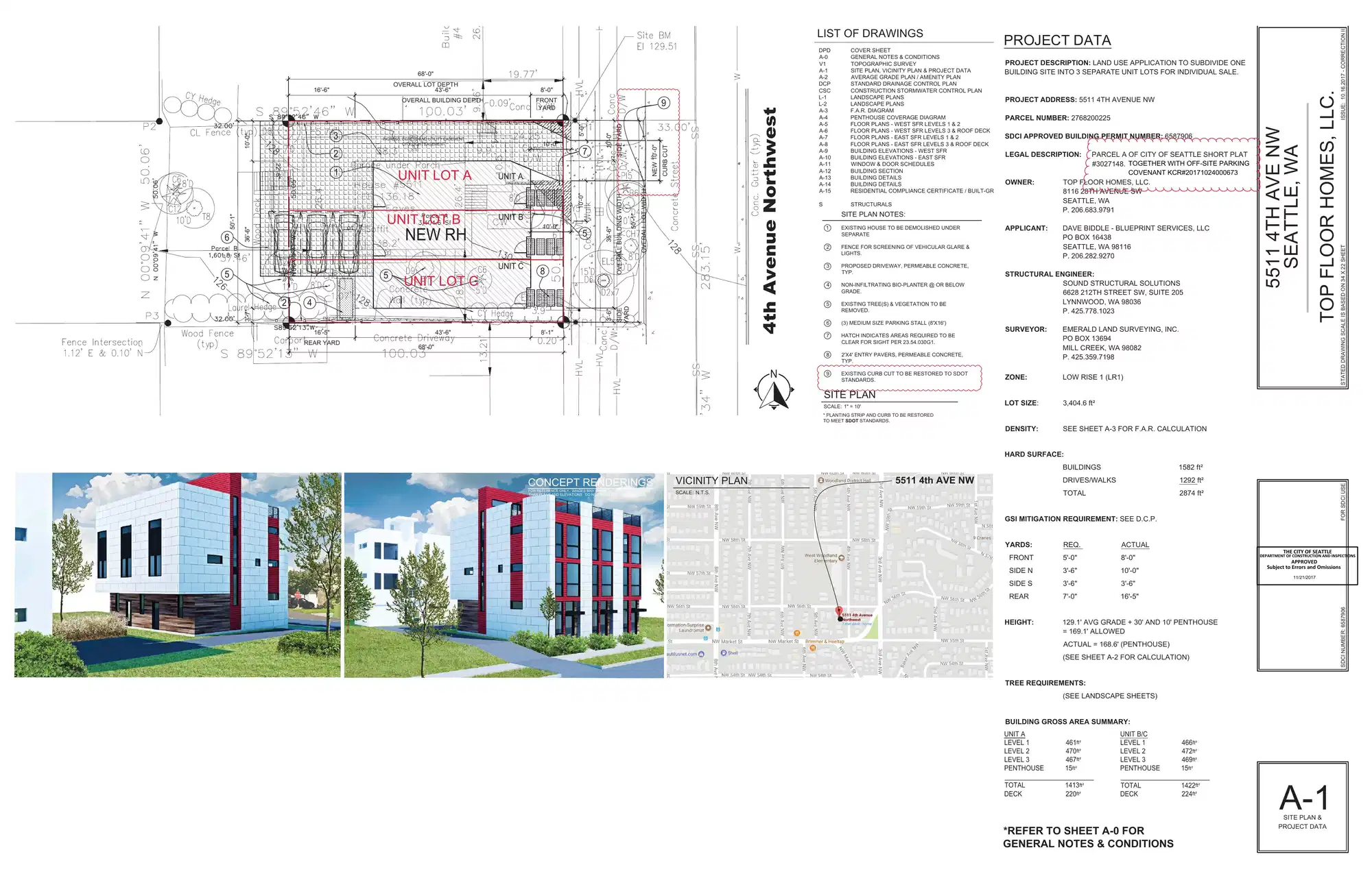 Site plan for 5511 4th Ave NW