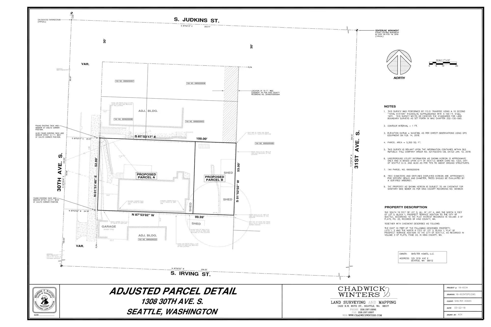 Site plan for 1310 30th Ave S
