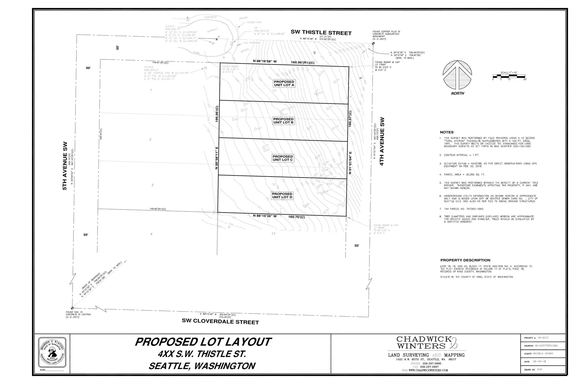 Site plan for 415 SW Thistle St
