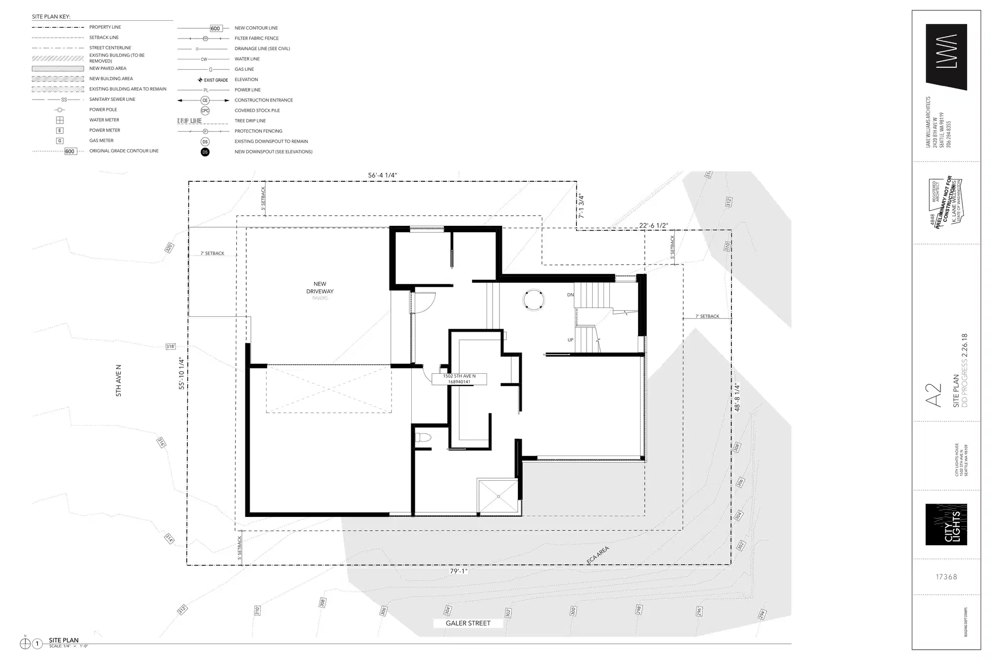 Site plan for 1502 5th Ave N