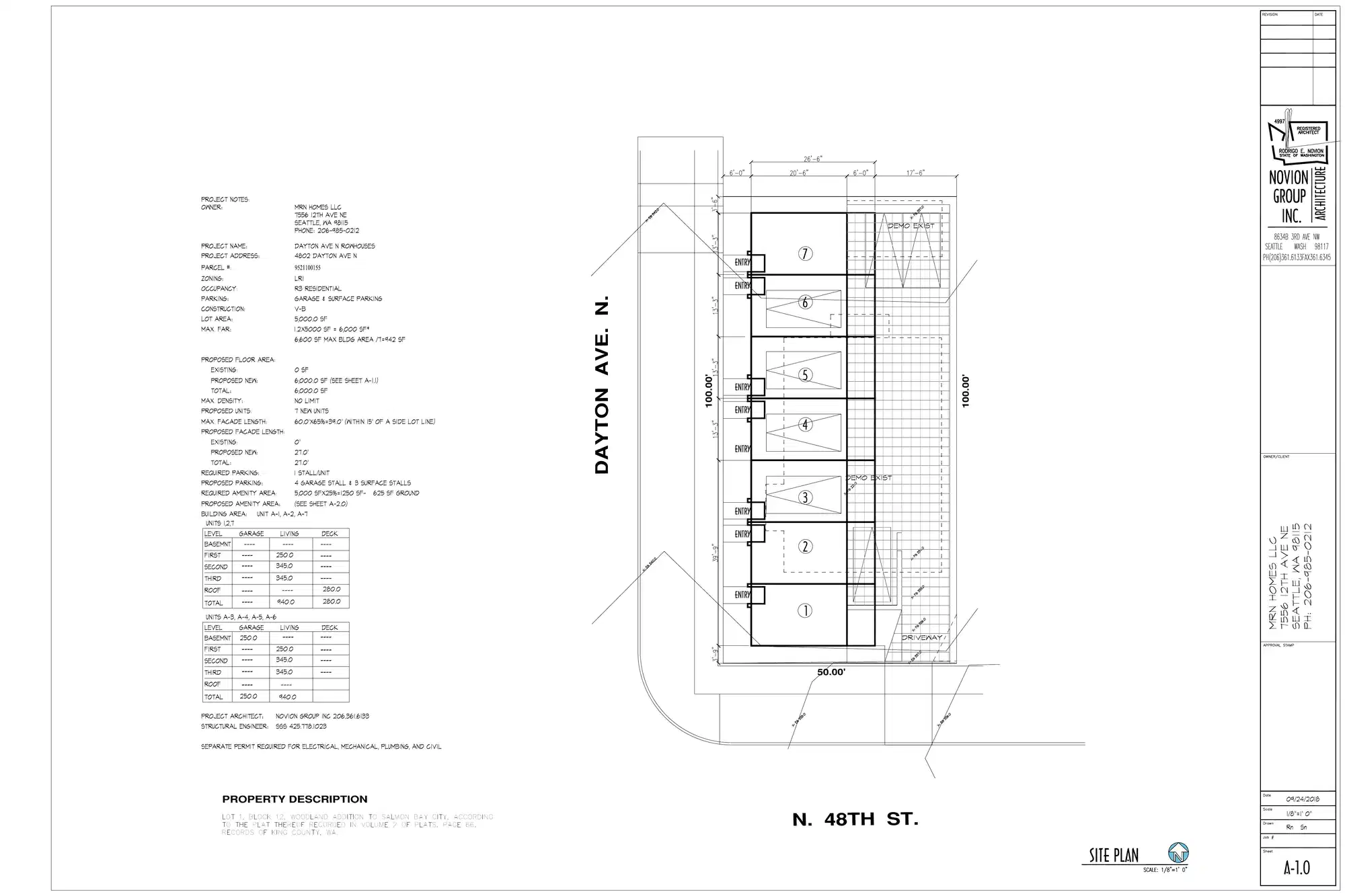 Site plan for 4802 Dayton Ave N