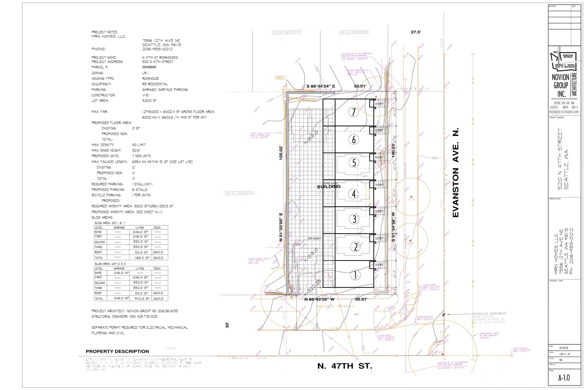 Site plan for 4701 Evanston Ave N