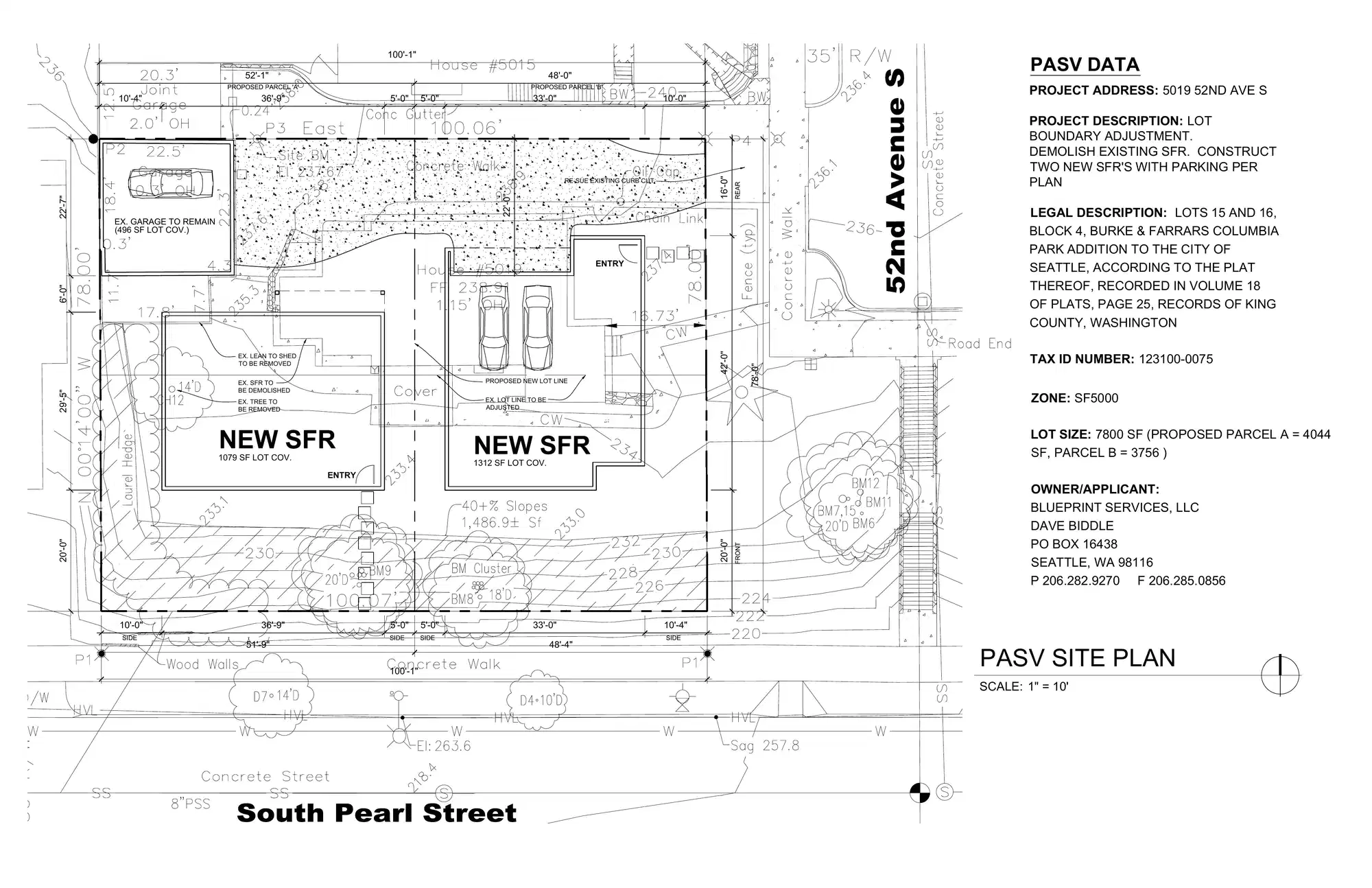 Site plan for 5019 52nd Ave S