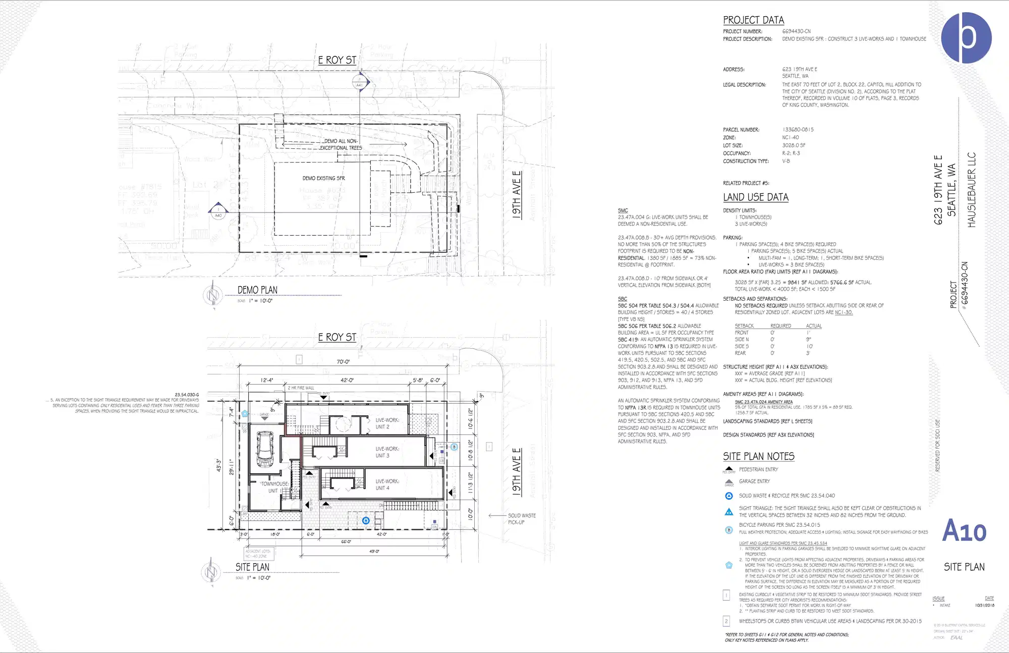 Site plan for 627 19th Ave E
