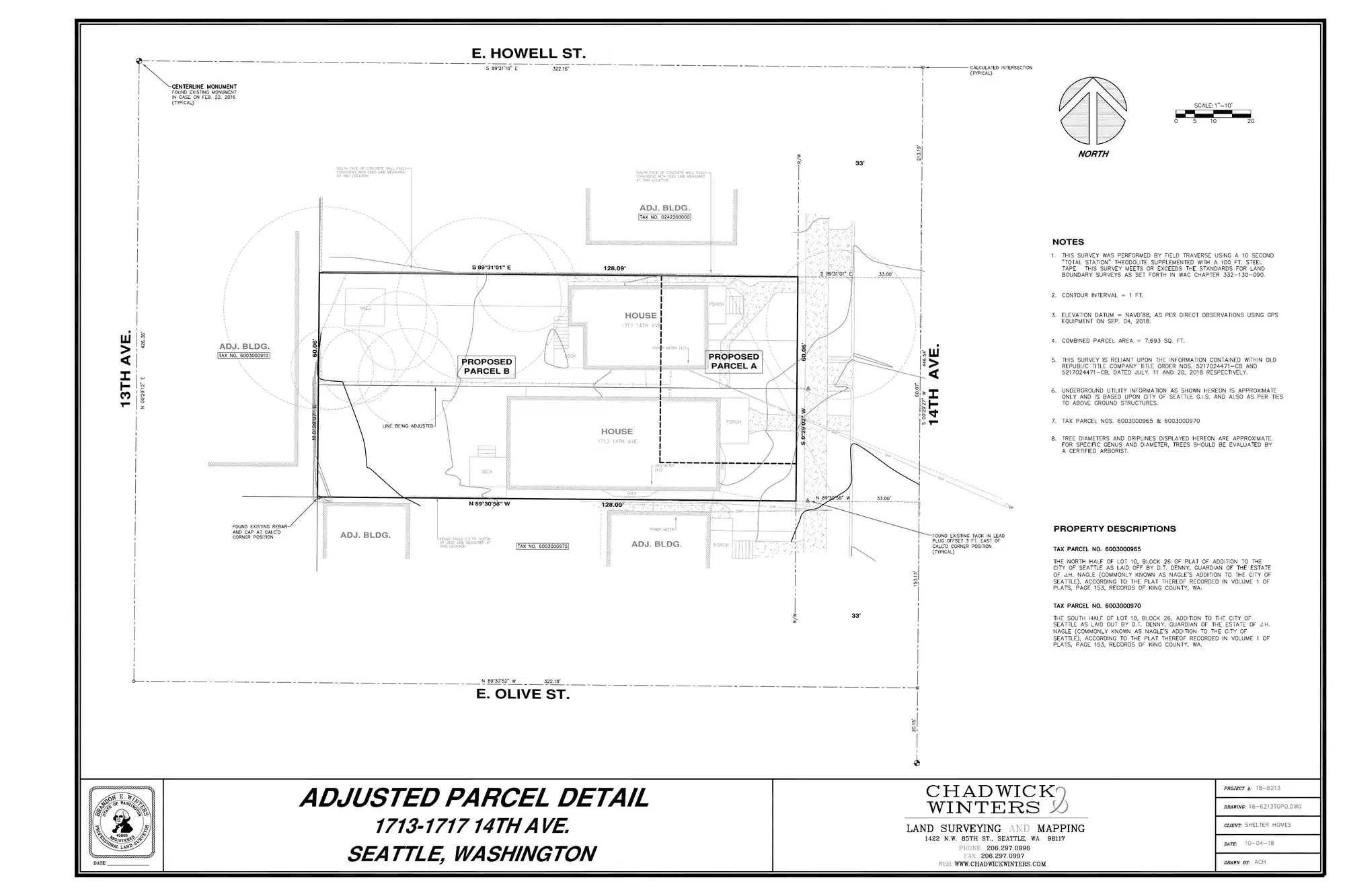 Site plan for 1713 14th Ave