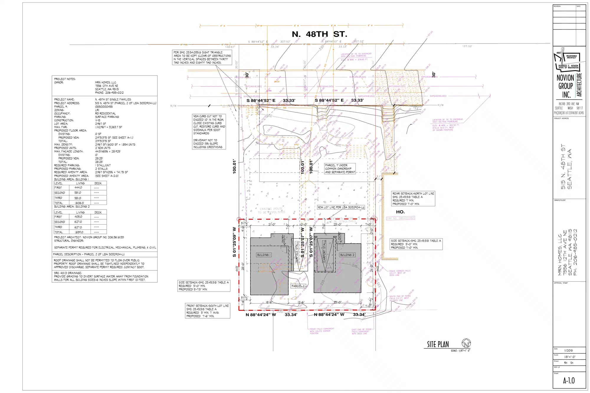 Site plan for 511 N 48th St