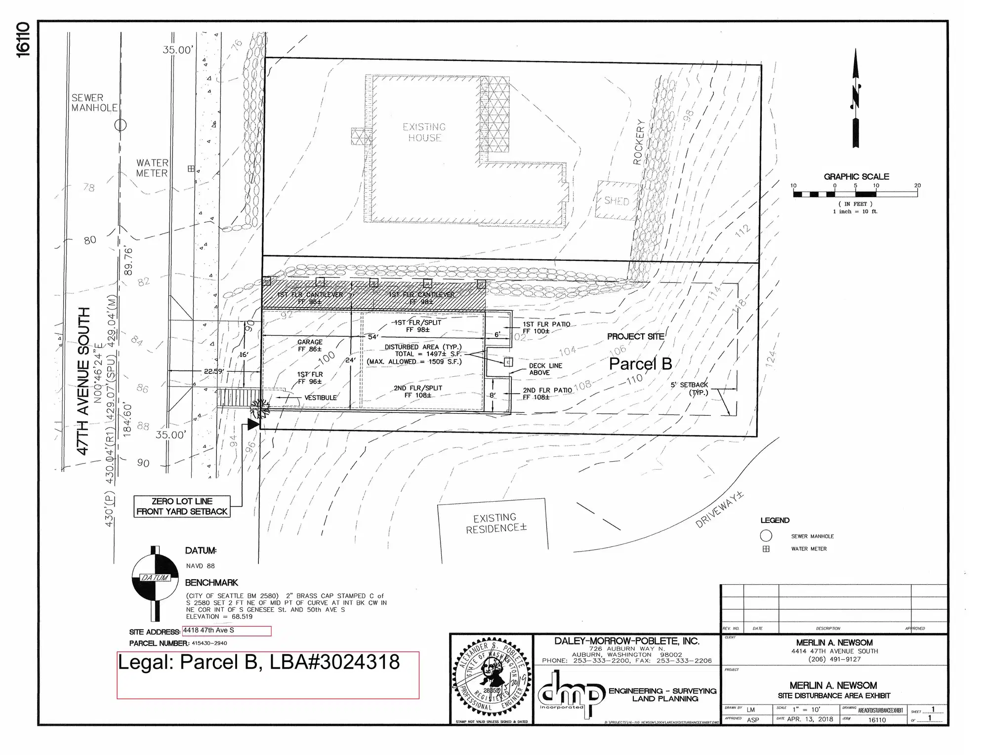 Site plan for 4418 47th Ave S