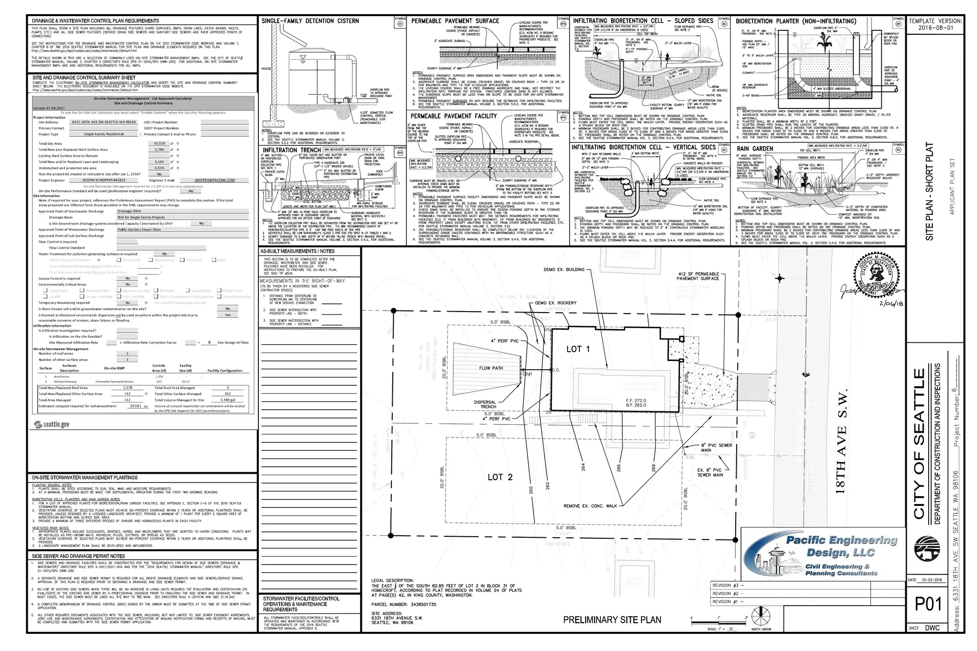 Site plan for 6329 18th Ave SW