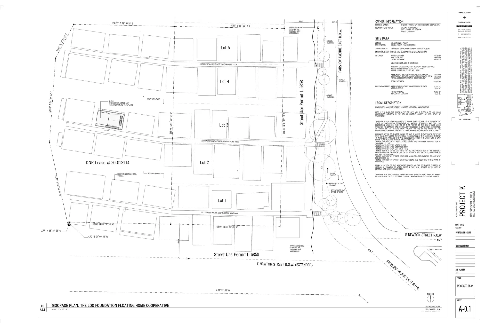 Site plan for 2019 Fairview Ave E