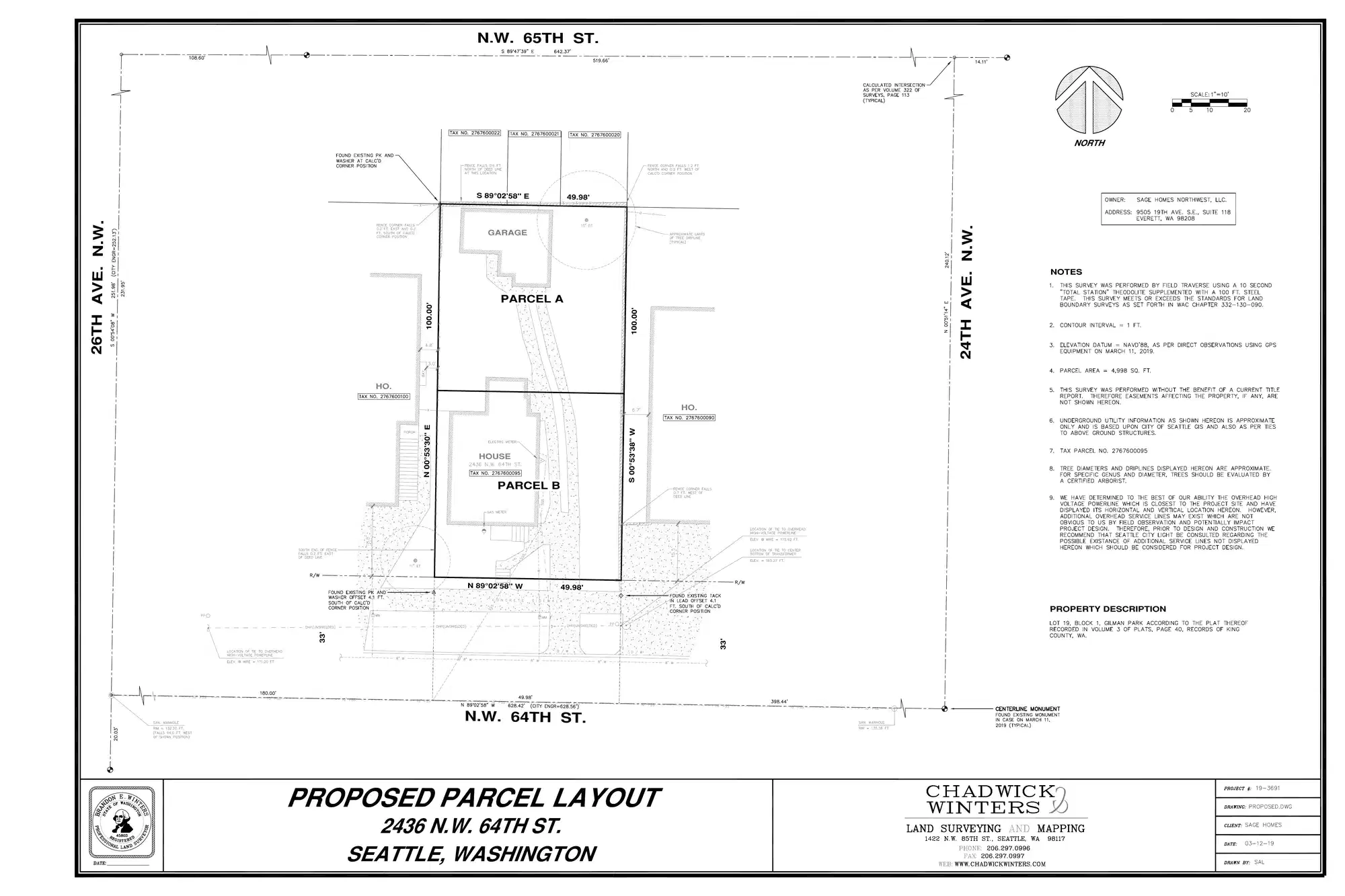 Site plan for 2436 NW 64th St