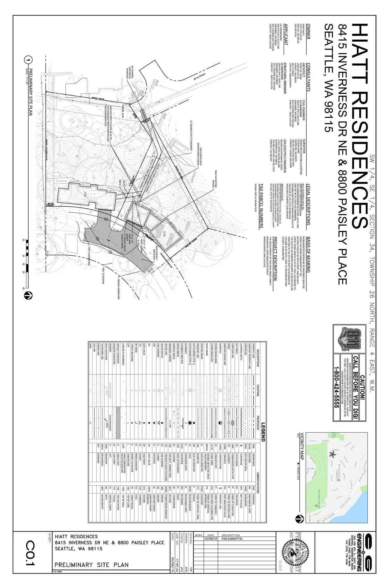 Site plan for 8415 Inverness Dr NE