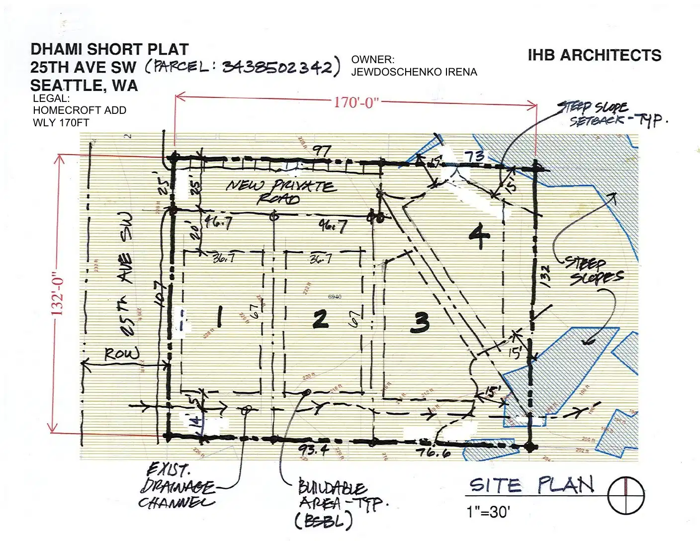 Site plan for 6944 25th Ave SW
