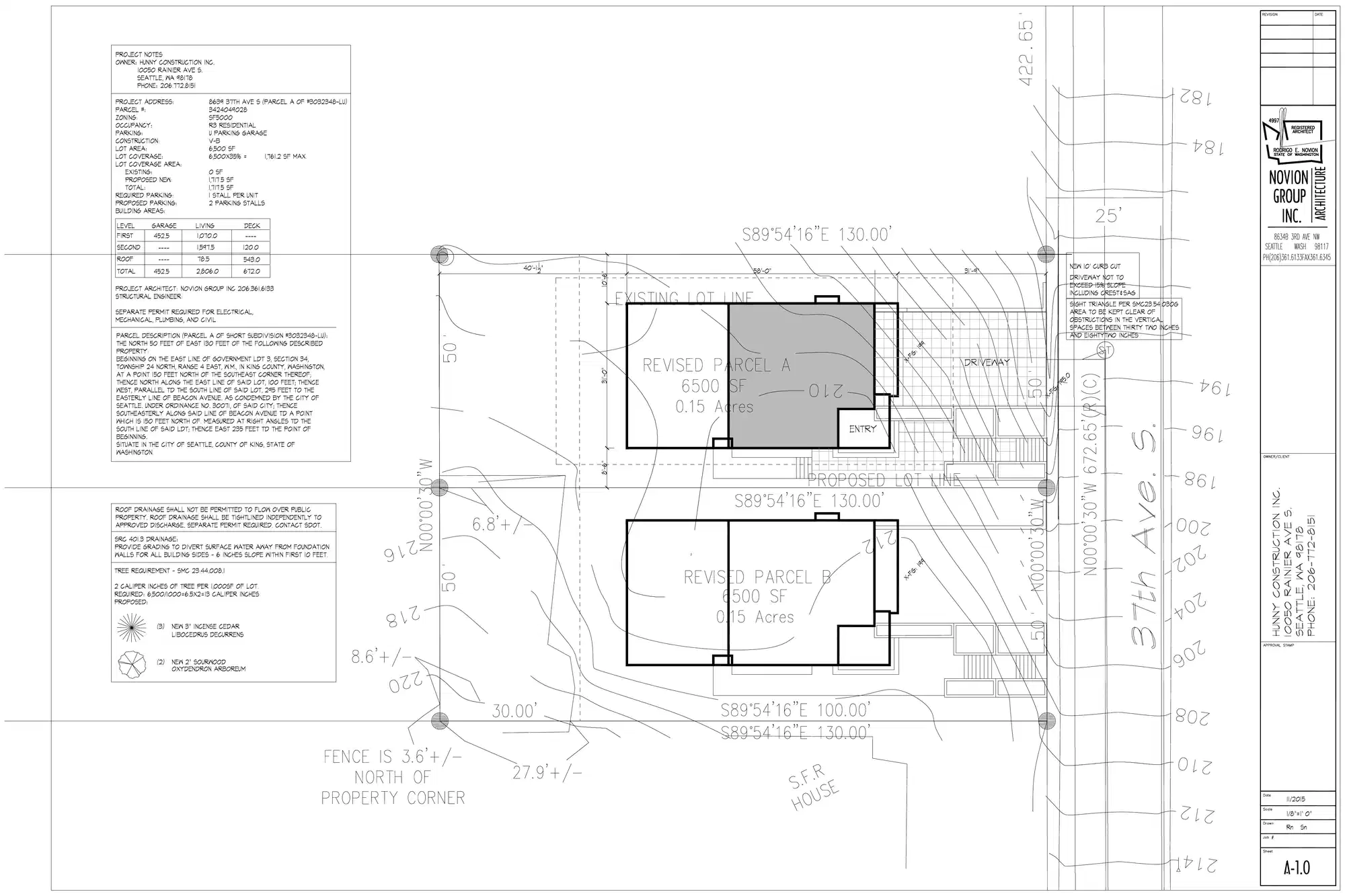 Site plan for 8639 37th Ave S
