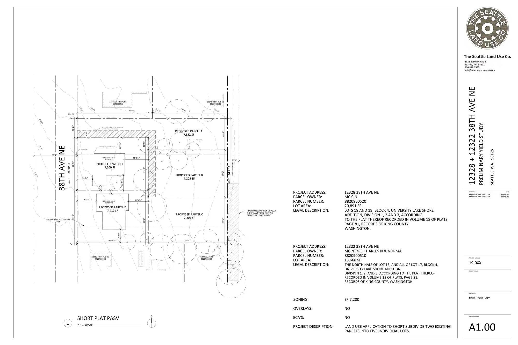 Site plan for 12330 38th Ave NE