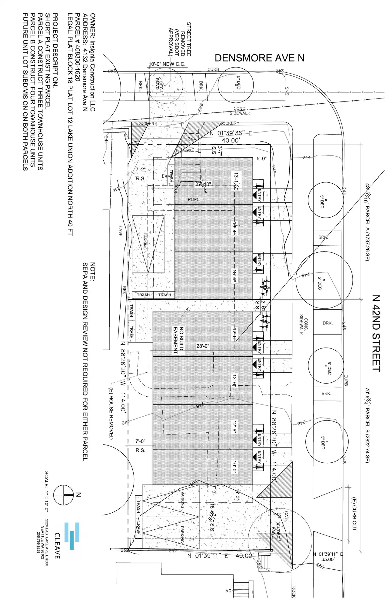 Site plan for 1701 N 42nd St
