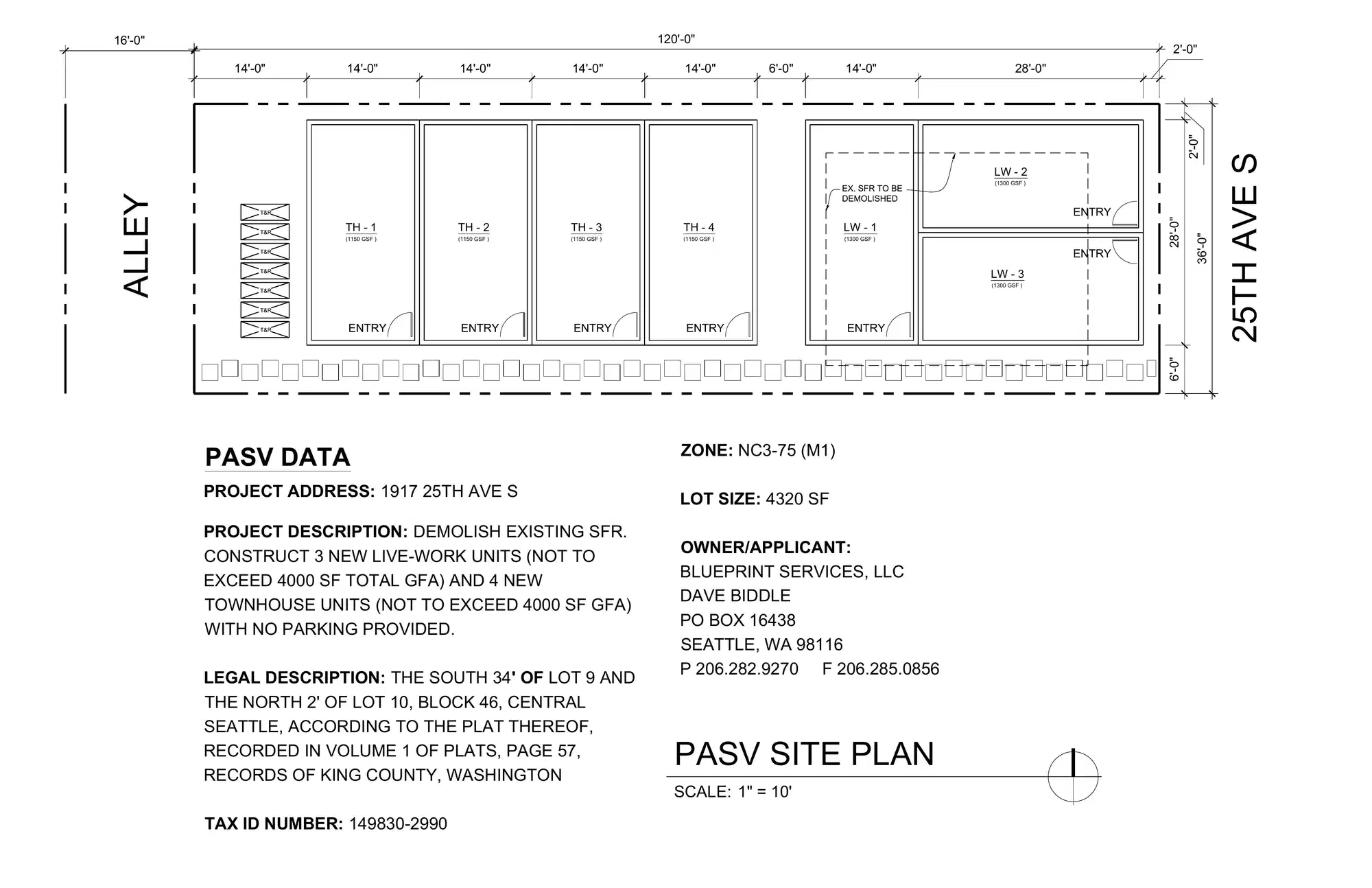 Site plan for 1917 25th Ave S