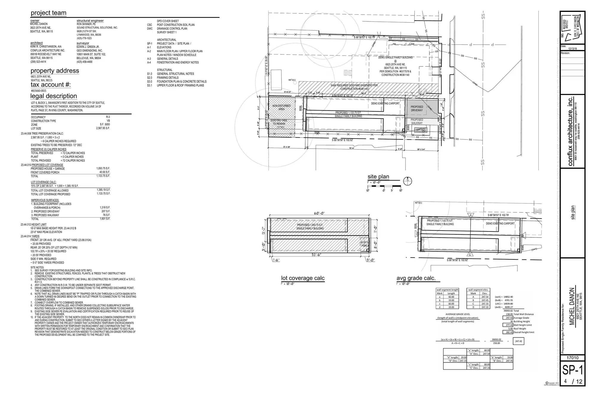 Site plan for 6823 25th Ave NE