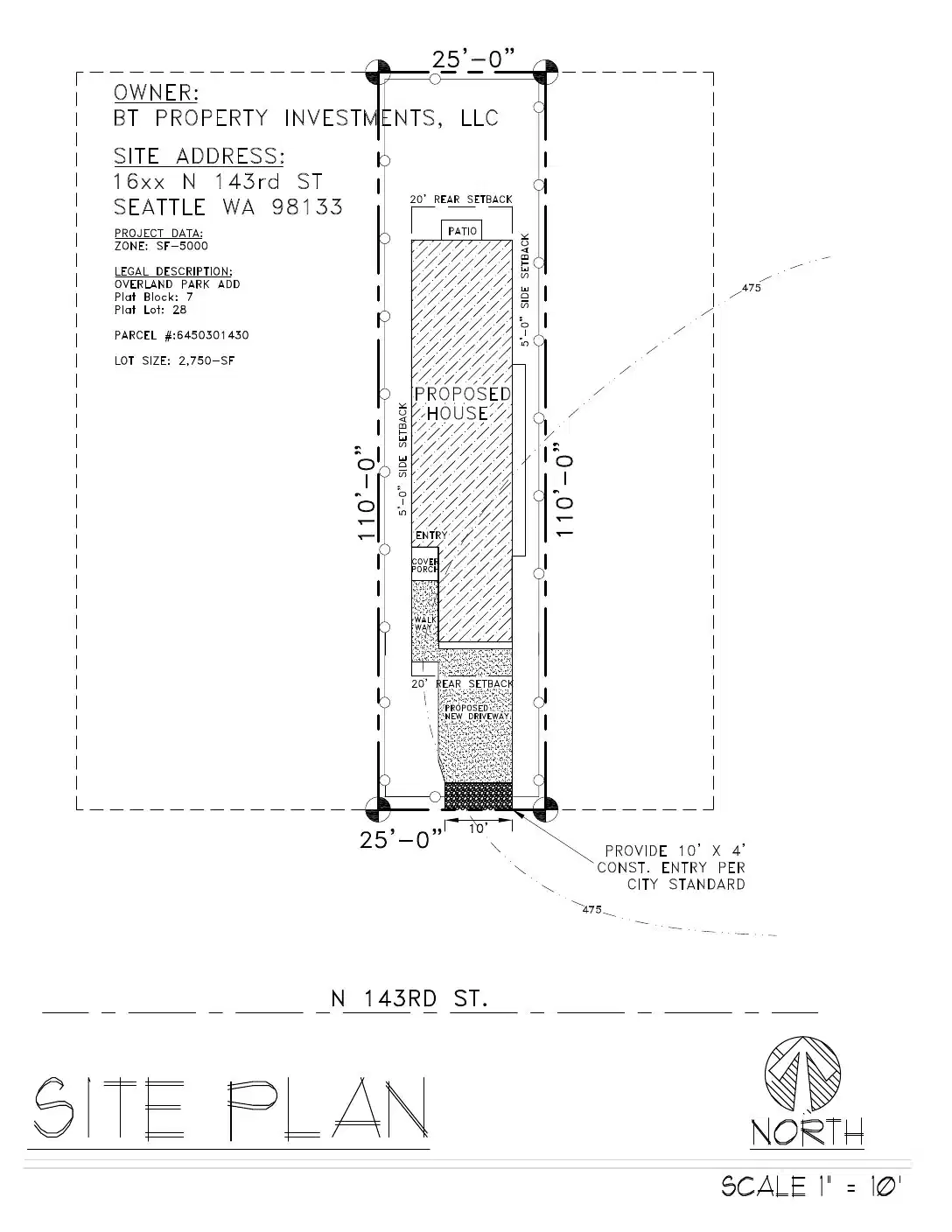 Site plan for 1610 N 143rd St