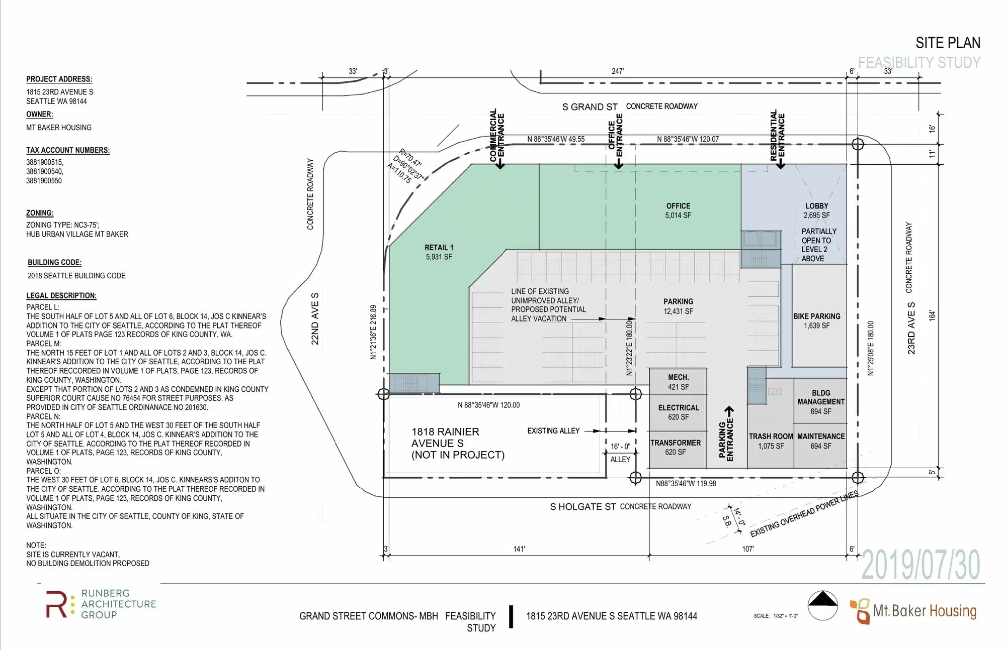 Site plan for 2201 S Grand St