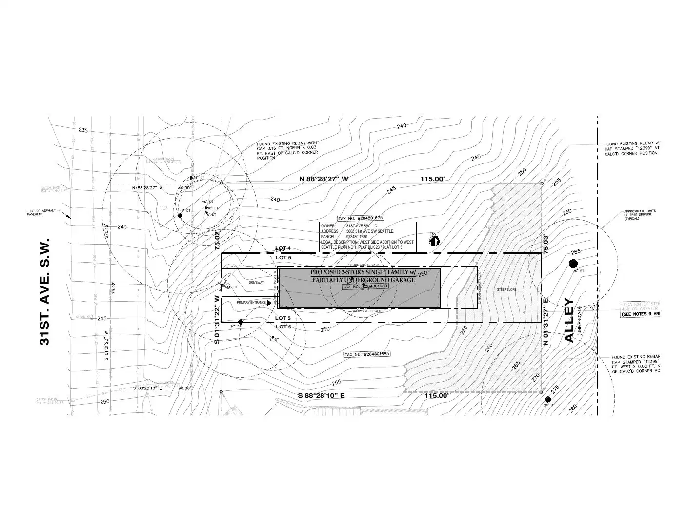 Site plan for 5606 31st Ave SW