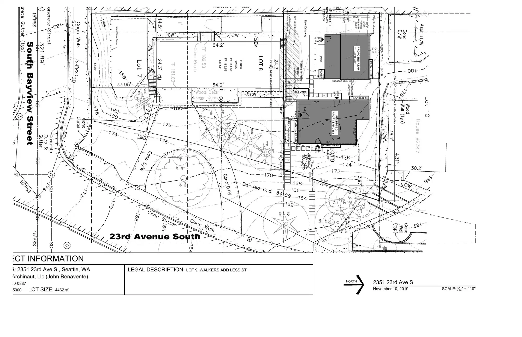 Site plan for 2351 23rd Ave S