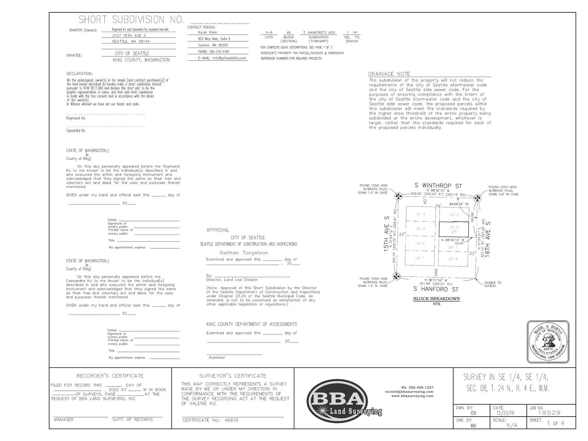 Site plan for 3107 16th Ave S