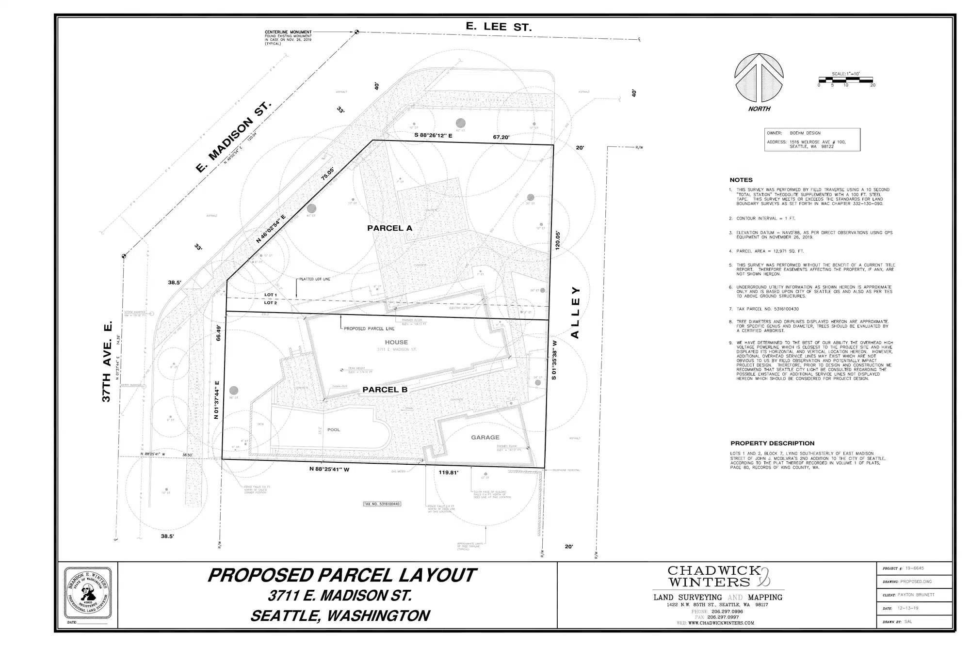 Site plan for 1230 37th Ave E