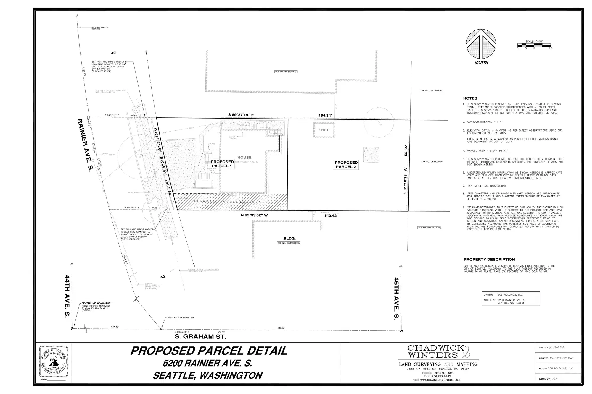 Site plan for 6200 Rainier Ave S