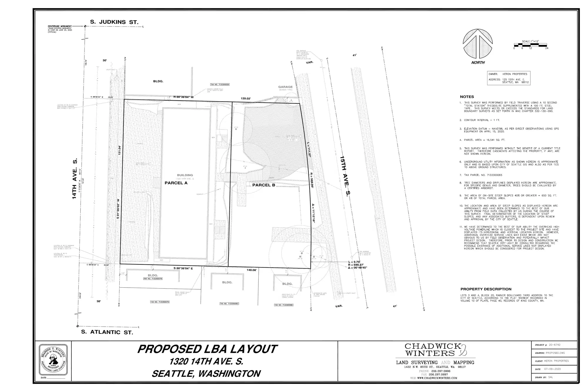 Site plan for 1320 14th Ave S