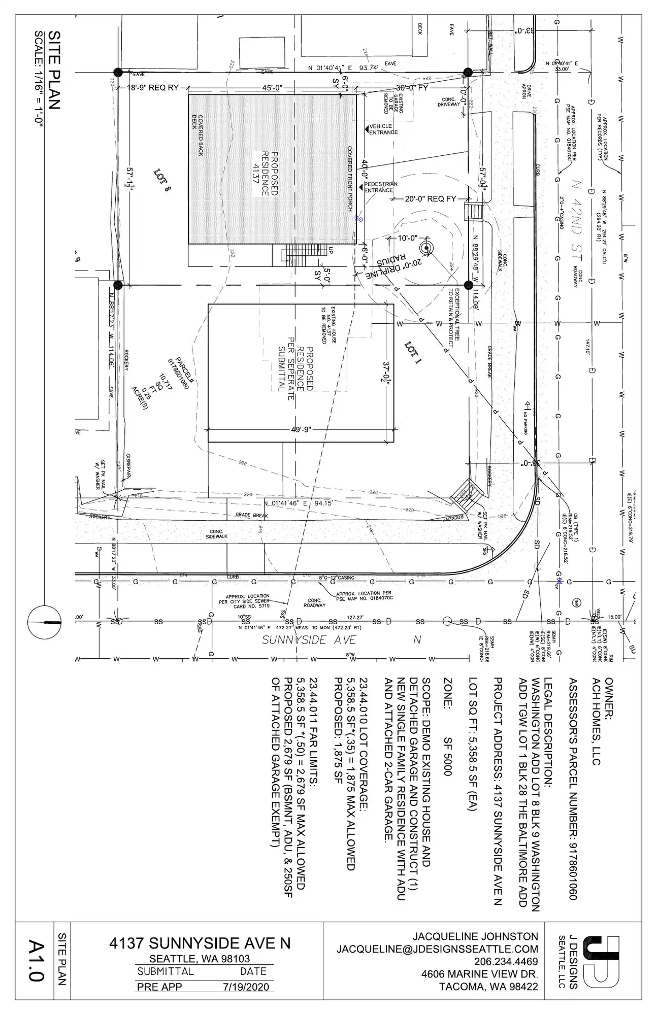 Site plan for 2319 N 42nd St