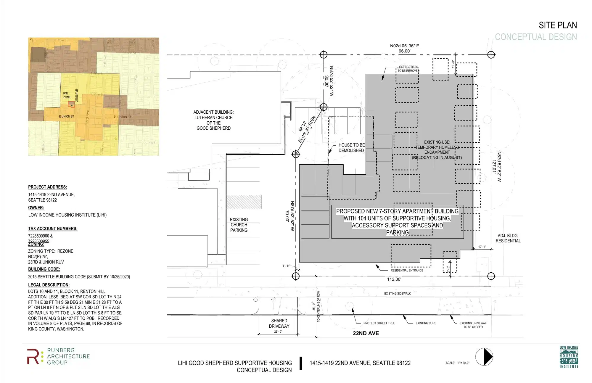 Site plan for 1415 22nd Ave