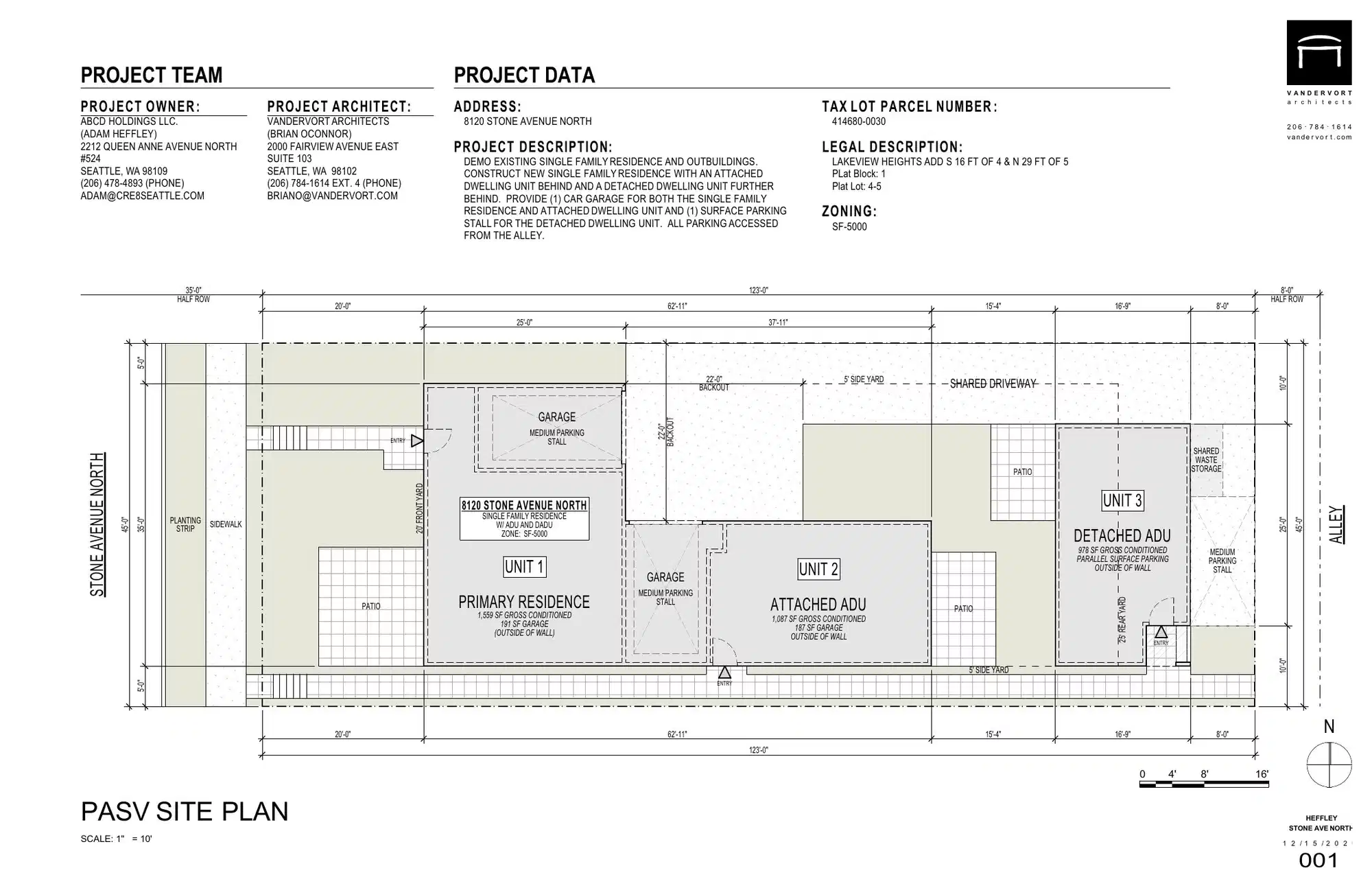 Site plan for 8120 Stone Ave N
